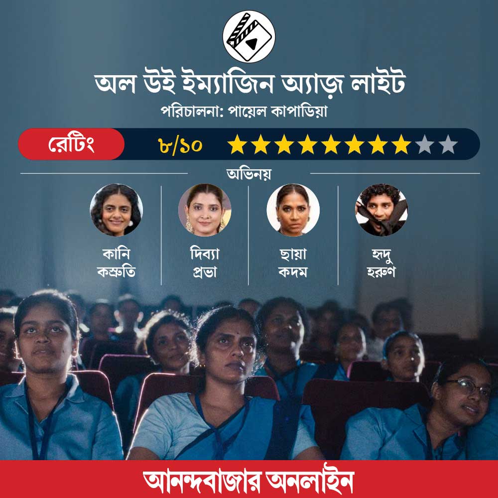 Review of the film All We Imagine as Light directed by Payal Kapadia