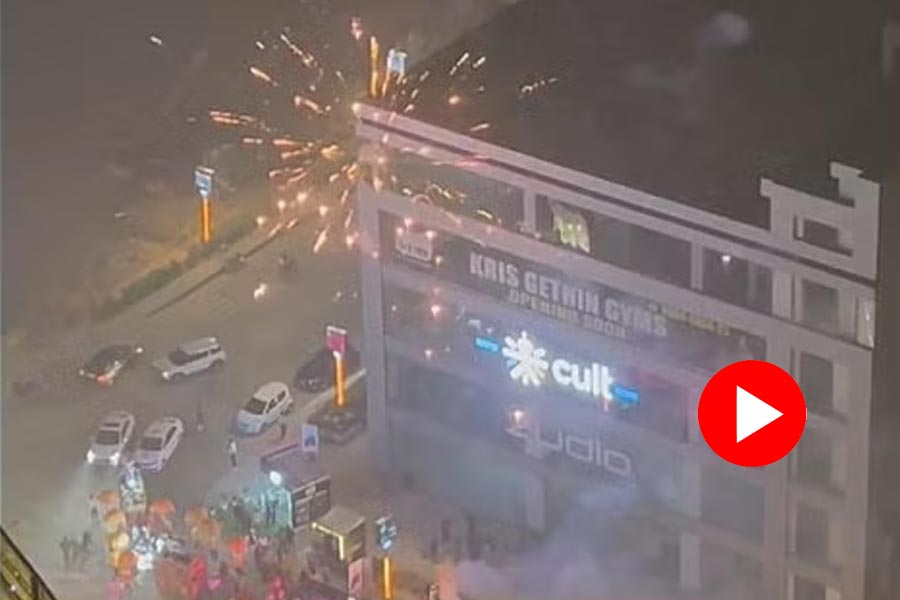 A video of a wedding procession burst firecrackers in Gurgaon went viral