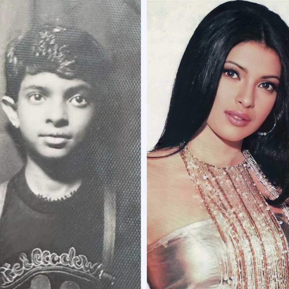 (বাঁ দিকে) ন’ বছর বয়সী প্রিয়ঙ্কা (ডান দিকে) বিশ্বসুন্দরীর খেতাব জেতার পর প্রিয়ঙ্কা।