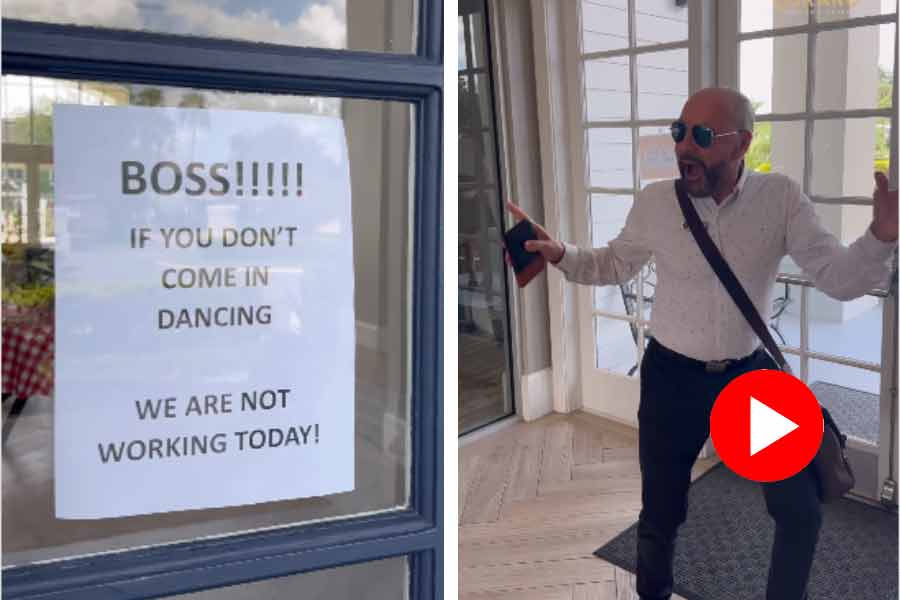 Employees ask boss to come dancing to office, video caught attention