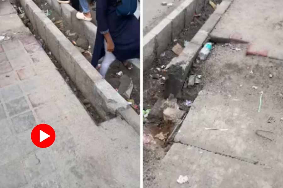 software engineer shared videos highlighting the condition of footpaths