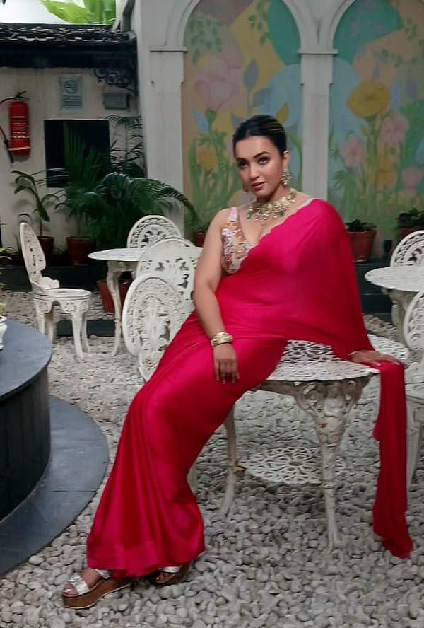 এই সাজ কোন দিনের উপযুক্ত? প্রশ্ন রেখেছিল আনন্দবাজার অনলাইন। দুই তারকার একযোগে উত্তর, ‘‘সপ্তমীতে সাদা রং মানায় ভাল। যেন কাশ ফুল কাশ ফুল আমেজ। তাতে লালের ছোঁয়া মানেই উৎসবের শুরু। এই সাজ আমাদের পছন্দ।’’ 