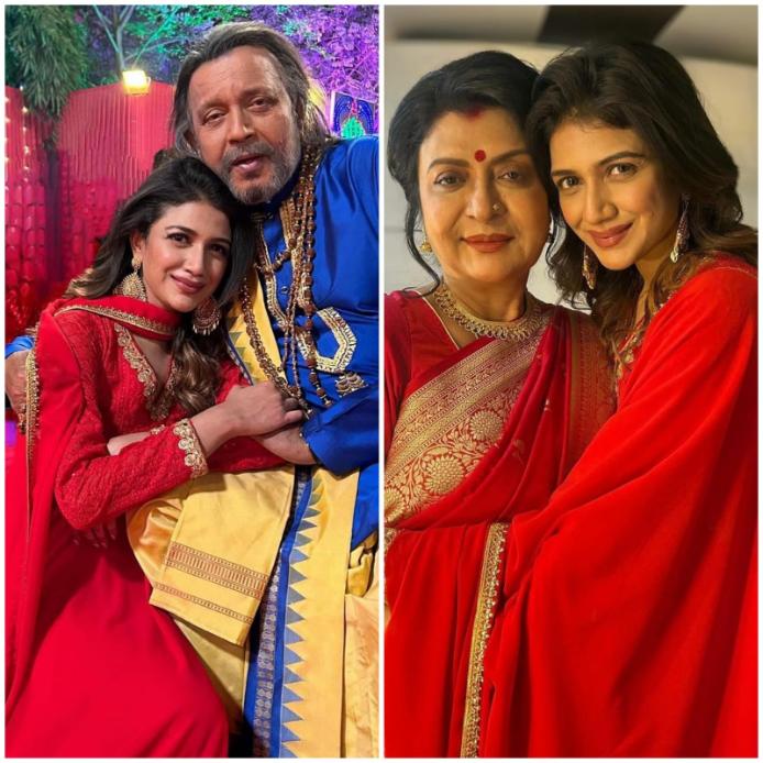 ফ্রেমে যাঁরা রয়েছেন, তাঁদের দু'জনের কাছেই এই বছরের পঞ্চমীটা একটু বেশিই গুরুত্বপূর্ণ। একজন সম্মানিত হলেন ভারতীয় চলচ্চিত্রের সর্বোচ্চ সম্মানে এবং অন্য জনের ছবি মুক্তি। সেখানেও 'মহাগুরু'! কাজেই আজকের দিনে মিঠুন চক্রবর্তীর সঙ্গে সৌরসেনী মৈত্রের এই ছবি একেবারে 'পিকচার পারফেক্ট'! 