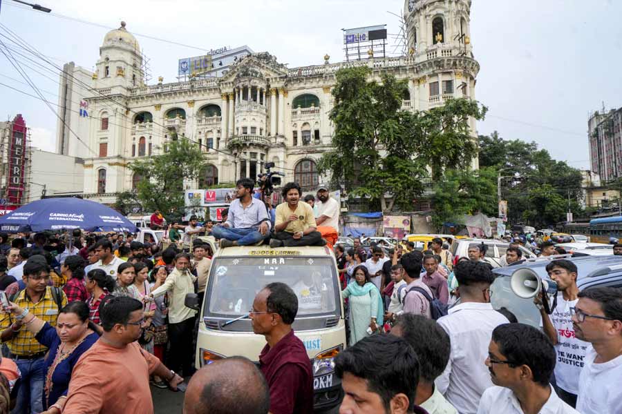 ধর্মতলায় জুনিয়র ডাক্তারদের অনশনস্থল।