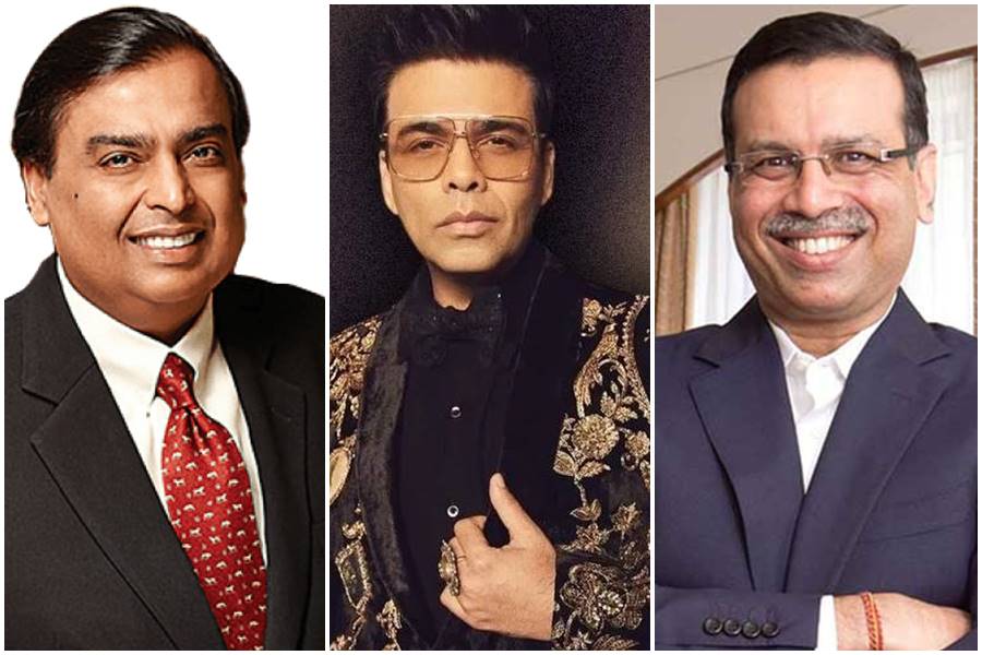 Image Of Mukesh Ambani, Karan Johar, Sanjiv Goenka