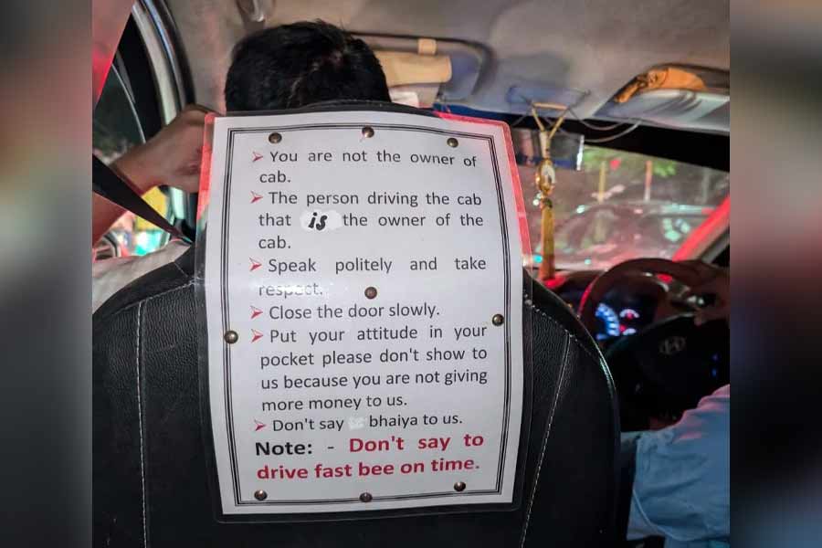 ‘Do not call me bhaiyaa’, cab driver rule’s for passengers sparks interest