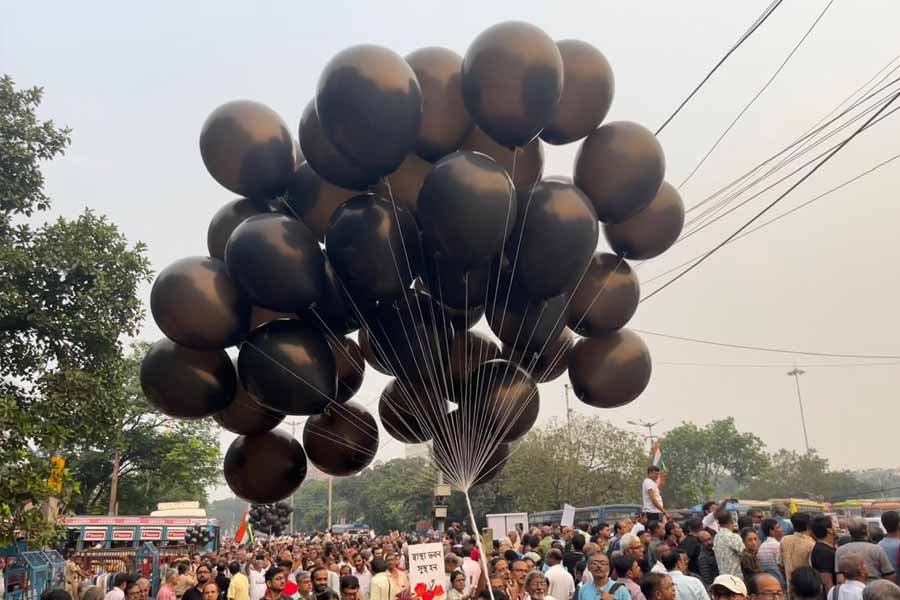 দ্রোহের কার্নিভালে উড়ল কালো বেলুন।