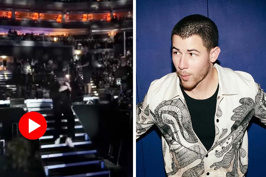 Nick Jonas runs off stage after laser was aimed at him in Prague concert