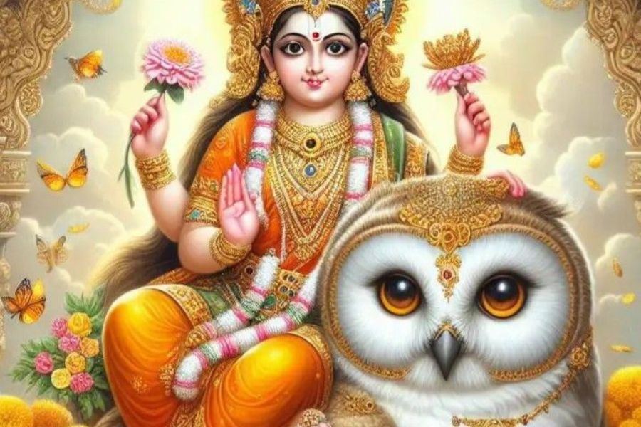 লক্ষ্মীর বসে থাকা অবস্থার ছবি বাড়িতে রাখবেন। তবে দেখবেন, তিনি যেন বাহন পেঁচার উপরে বসে না থাকেন। 