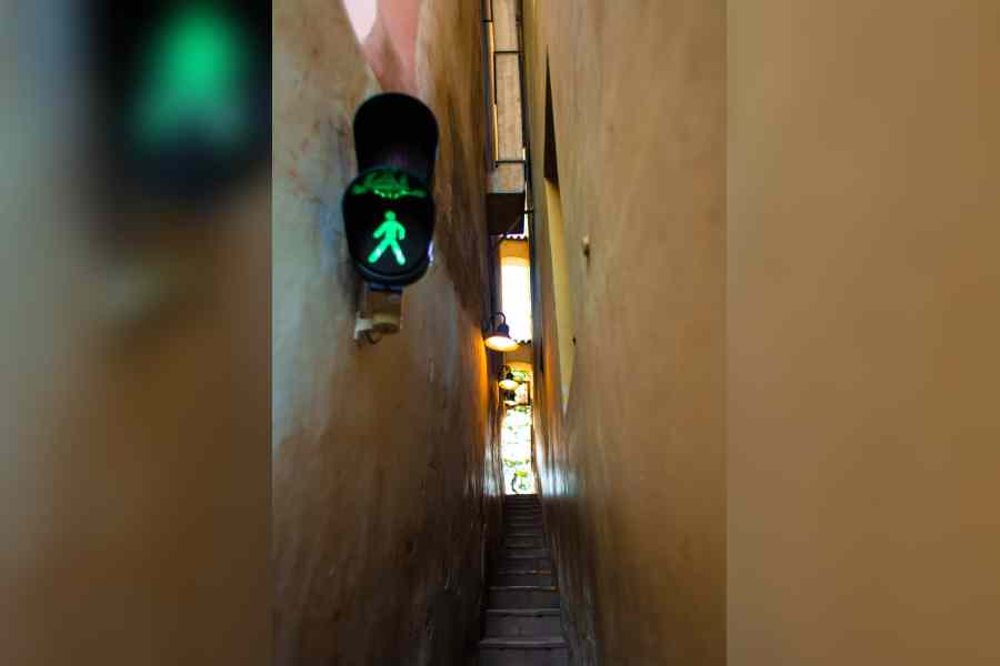 এই গলিটি রয়েছে প্রাগে। সেখানকার প্রাচীনতম এলাকা মালা স্ট্রানায় এই পথের দৈর্ঘ্য ৩২ ফুট। আর রাস্তার প্রস্থ মাত্র ১৯ ইঞ্চি!