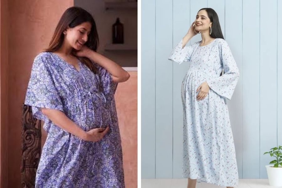 কে বলেছে গর্ভাবস্থায় ফ্যাশনের অপশন নেই? তালিকায় থাক সুতির গাউন বা কাফতান। আর পরে ফেলুন আত্মবিশ্বাসের সঙ্গে। খাদির কাপড়ও আপনার সংগ্রহে রাখতে ভুলবেন না যেন। 