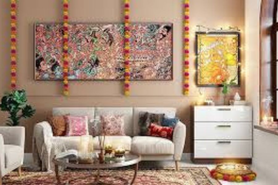 শুধু প্রদীপ অথবা রঙ্গোলি কেন? গৃহসজ্জাতেও আনতে পারেন উদ্ভাবনী ভাবনা। 