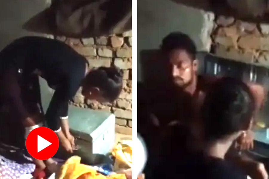 Woman locks boyfriend inside box after parents arrives, video goes viral