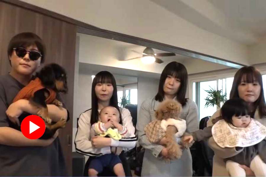 Japanese Man with three wives and two girlfriends lives off with wives and girlfriends income