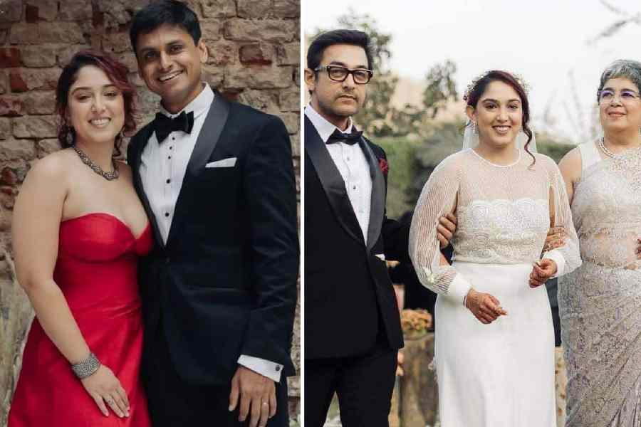 চলতি বছর পড়তে না পড়তেই আমির খানের কন্যা ইরা খান গাঁটছড়া বাঁধেন দীর্ঘদিনের প্রেমিক নূপুর শিখরের সঙ্গে। গোটা বিয়ের আসর জুড়েই ছিল নানা চমক। ধুমধাম করে বিয়ের পরে এ বছর প্রথম করওয়া চৌথ পালন করতে চলেছেন নূপুর এবং ইরা। 