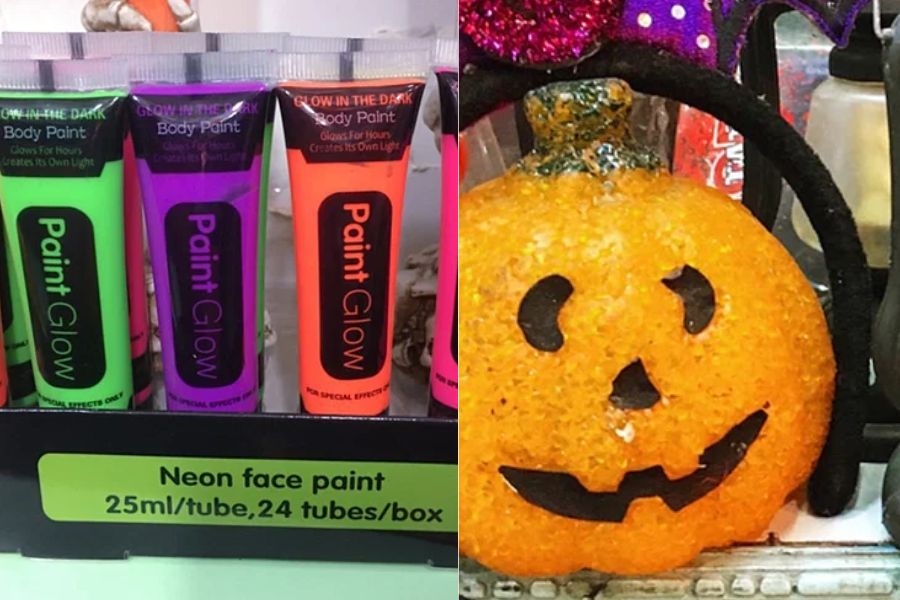 পার্টি হান্টারজ়, বালিগঞ্জ, কলকাতা - কোয়েস্ট মলের ভিতরে পার্টি হান্টারজ়-এ পেয়ে যাবেন নকল জাদুকরের নাক, ফেস পেইন্ট, এবং নানা ভয়ঙ্কর মুখোশ ও পোশাক। সবুজ, কমলা, বেগুনি নিয়ন বডি পেইন্টগুলি দিয়ে সেজে ফেলুন আর আপনার ভাইবোন বা বন্ধু বান্ধবকে তাক লাগিয়ে দিন।  