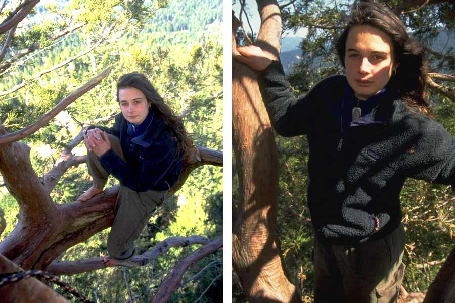 23 year old lady saved thousand years old ancient tree by living in it for 2 years in USA 