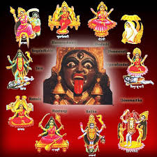 দশ মহাবিদ্যার নাম সাধারণত নিম্নলিখিত ক্রমানুসারে উল্লেখ করা হয়: