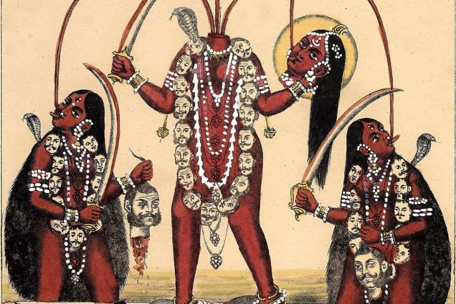 ছিন্নমস্তা: এক অত্যন্ত ভয়ানক দেবী যিনি নিজের মাথা কেটে ফেলেছেন। তিনি মহাবিশ্বের অসীম শক্তির প্রতিনিধিত্ব করেন।