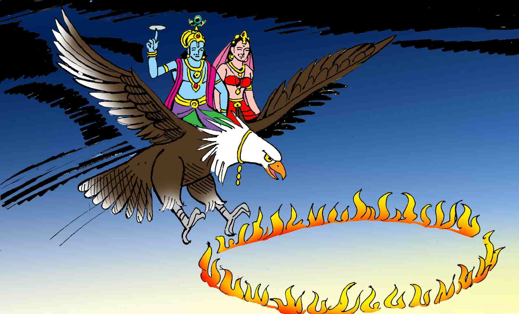 পুরাণ অনুসারে, নরকাসুরের মা, কৃষ্ণের স্ত্রী সত্যভামা হিসাবে পুনরায় জন্মগ্রহণ করেছিলেন। 