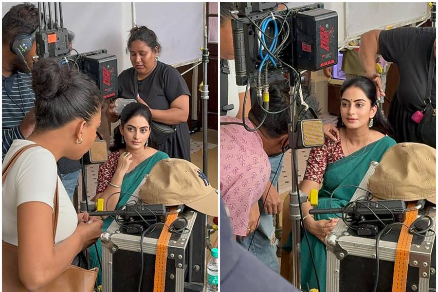 শুটিংয়ে ব্যস্ত অঙ্কিতা।