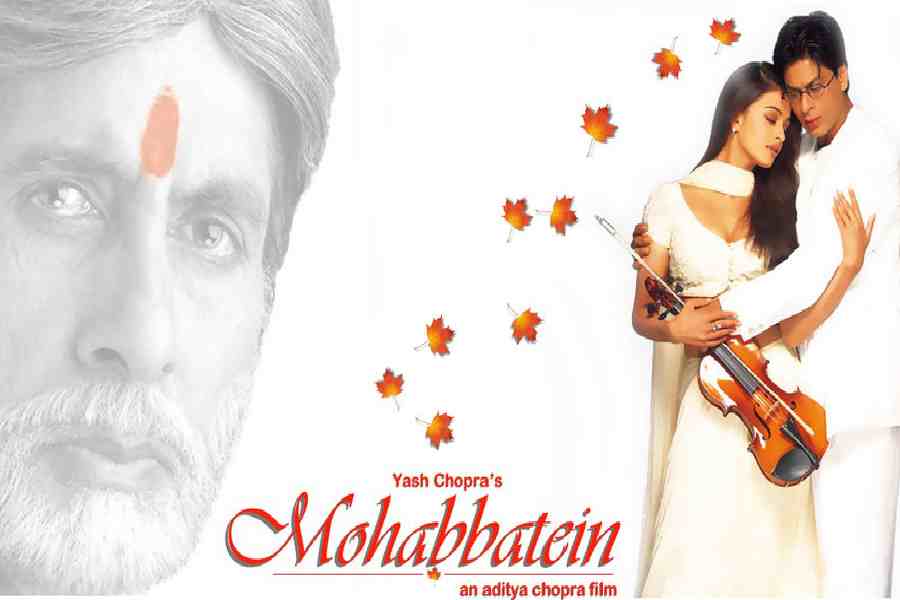 মহব্বতেঁ- আদিত্য চোপড়া পরিচালিত অন্যতম সফল ছবি ‘মহব্বতেঁ’। এই ছবির গান, দৃশ্য, সংলাপ- কোনও কিছুরই রেশ কখনওই উধাও হওয়ার নয়। ‘পয়েরোঁ মে বন্ধন হ্যায়’ গানটি শুট করা হয়েছিল দীপাবলির প্রেক্ষাপটে। 