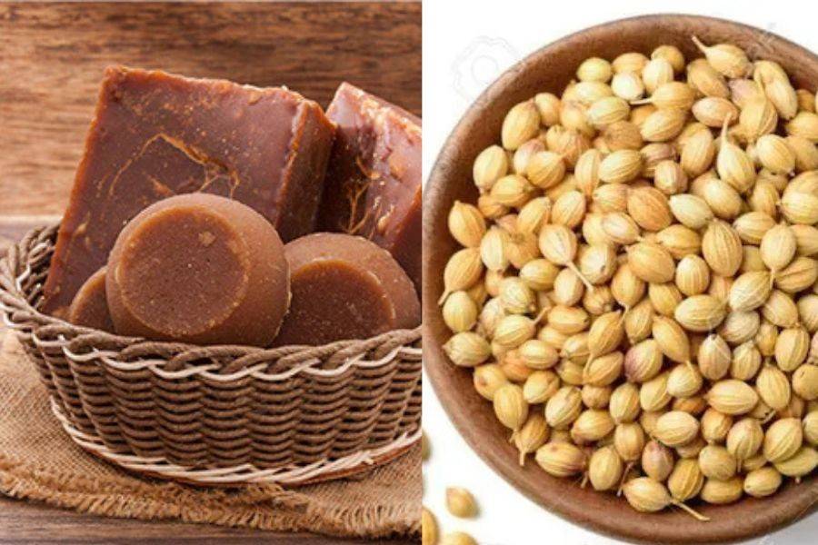 নৈবেদ্য: বিশেষত মহারাষ্ট্রে এই নৈবেদ্য মা লক্ষ্মীকে অর্পণ করা হয়। গুড়ের সঙ্গে শুকনো ধনে বীজ মিশিয়ে তৈরি হয় এই নৈবেদ্য। দেবীকে তা নিবেদন করলে সুখ,সমৃদ্ধি প্রভৃতি ফিরে আসে। এ ছাড়াও আর্থিক অবস্থার উন্নতি, পরিবারে শান্তি, সুস্বাস্থ্য ও দীর্ঘায়ু লাভ হয়। এই প্রতিবেদনটি ‘আনন্দ উৎসব’ ফিচারের একটি অংশ।