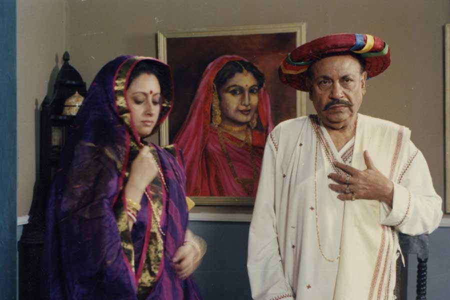 Bengali actress Anuradha Roy and Satya Banerjee in Rajeshwari Bengali serial