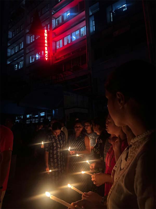 আরজি করে প্রতিবাদ।