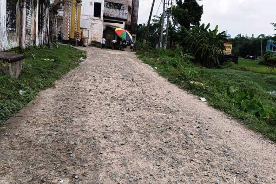 Pathashree Pathashree Project | Villagers agitated after renovated road under ...