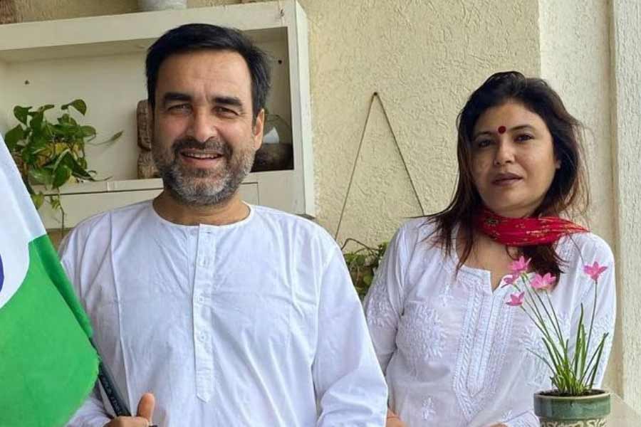 Pankaj Tripathi and Mridula Tripathi