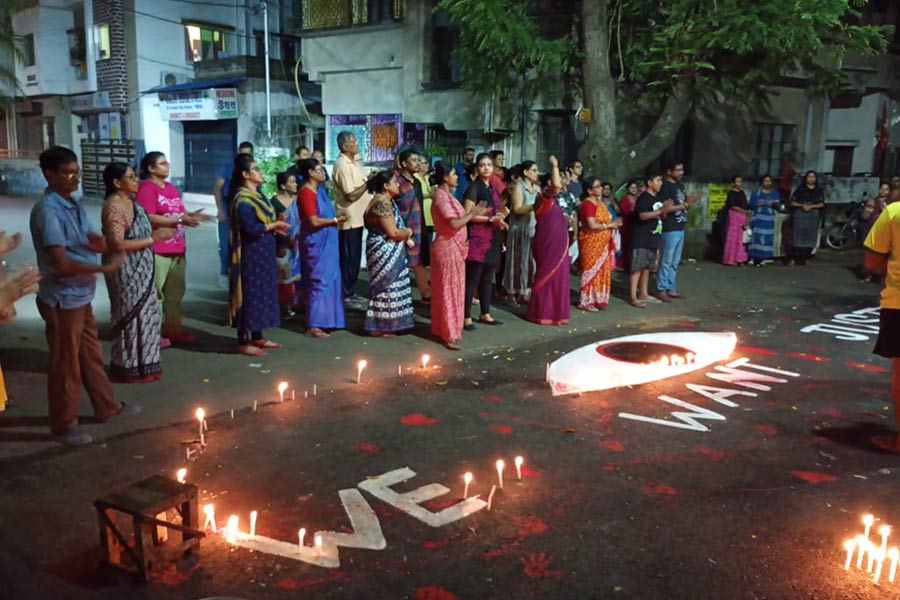 বেহালায় আরজি কর কাণ্ডের প্রতিবাদ।