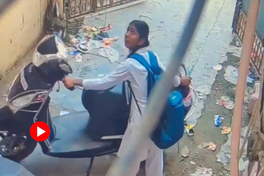 Varanasi schoolgirl takes off with scooter after owner hands her the keys