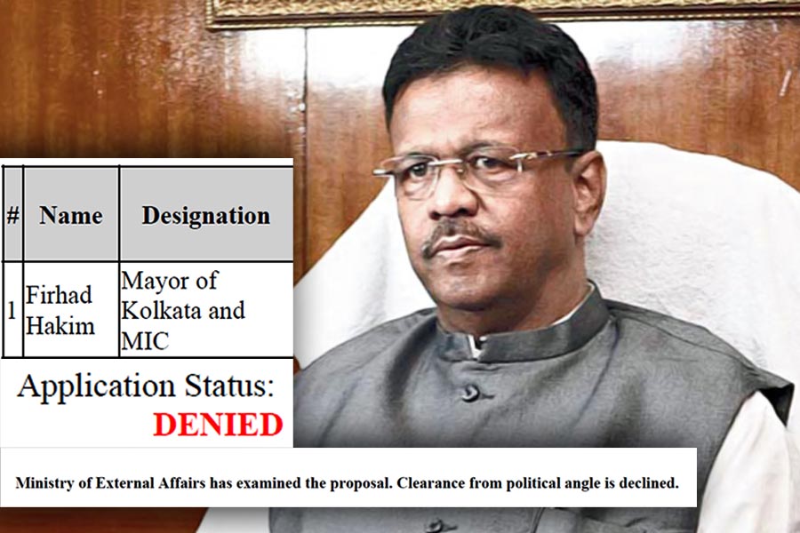 KMC Mayor Firhad Hakim will not go to Russia as external affairs ministry has not given the clearance