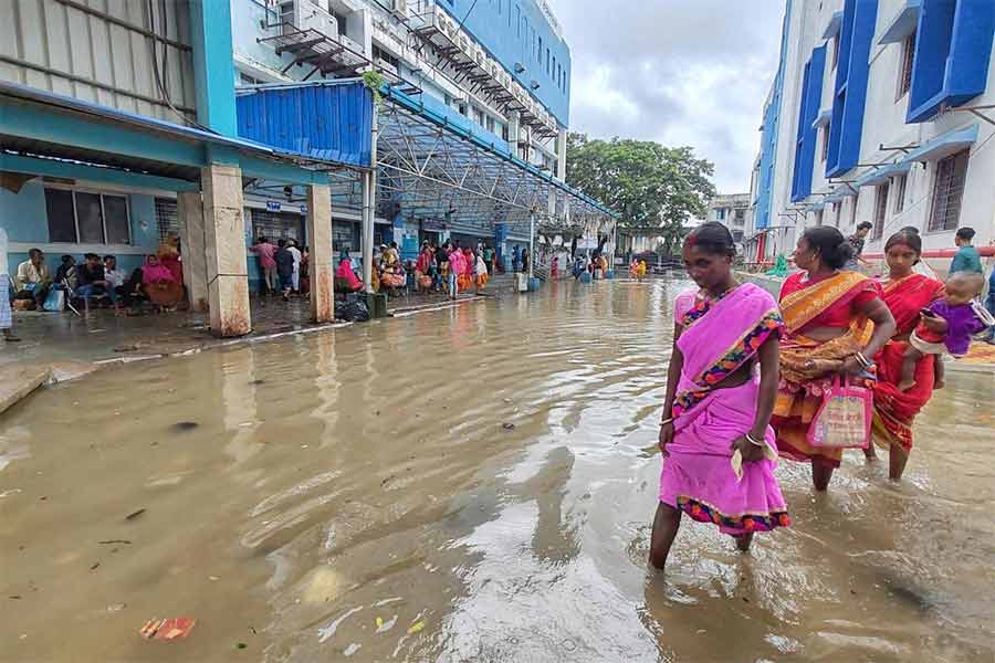 Rampurhat Medical College submerged in water after heavy rainfall