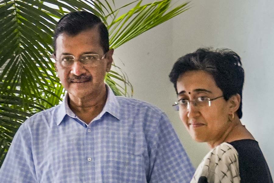 Arvind Kejriwal and Atishi Marlena