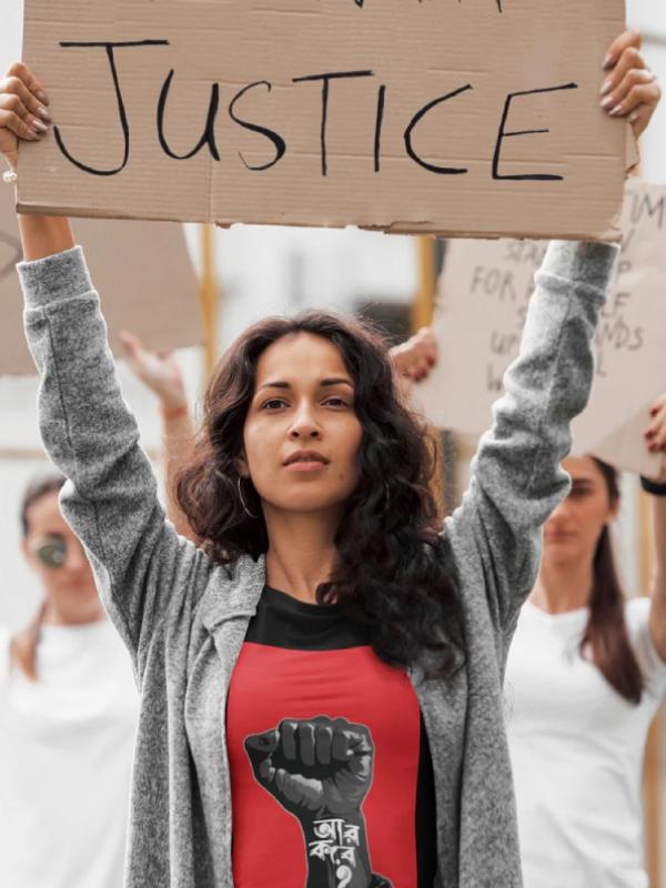 ‘আরজি কর টি শার্ট’-এর বিজ্ঞাপন।