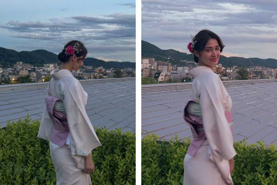 জাপানি পোশাকে মোহময়ী দিশা।