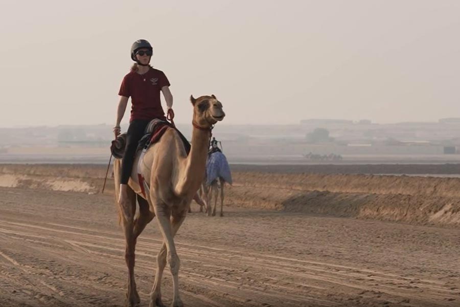 US camel jockey Taylor Dees was crowned the winner of camel race 