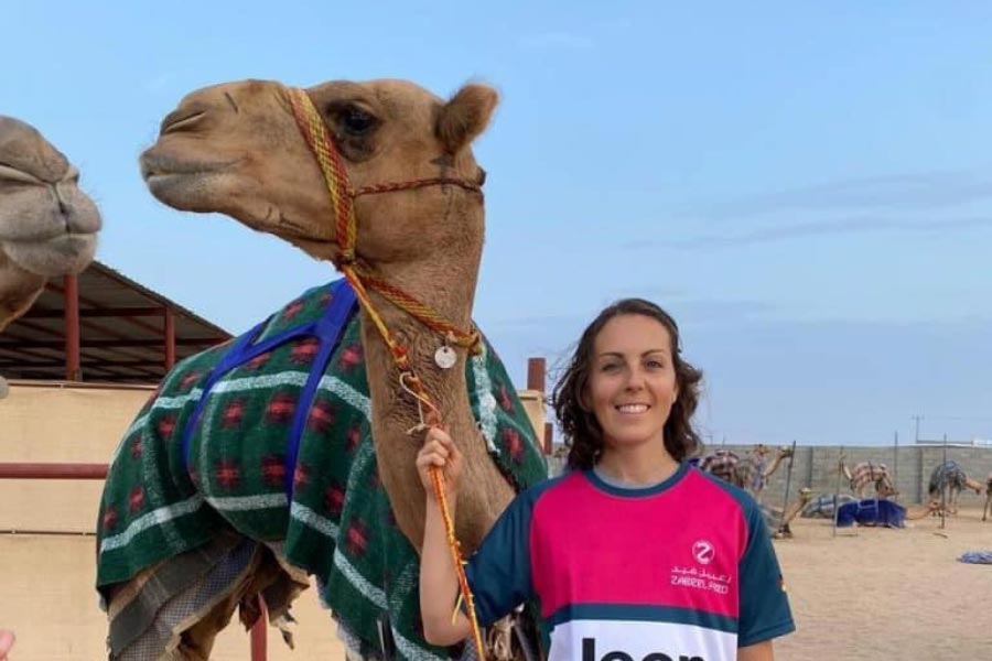 US camel jockey Taylor Dees was crowned the winner of camel race 