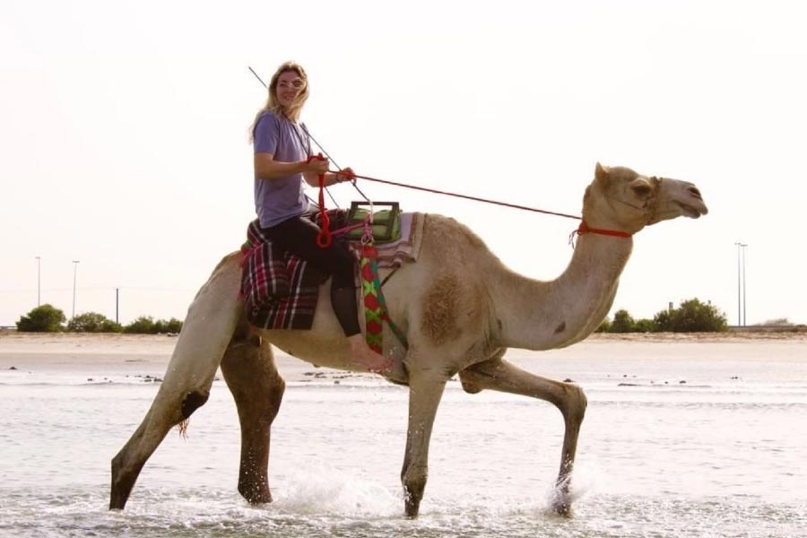 US camel jockey Taylor Dees was crowned the winner of camel race 