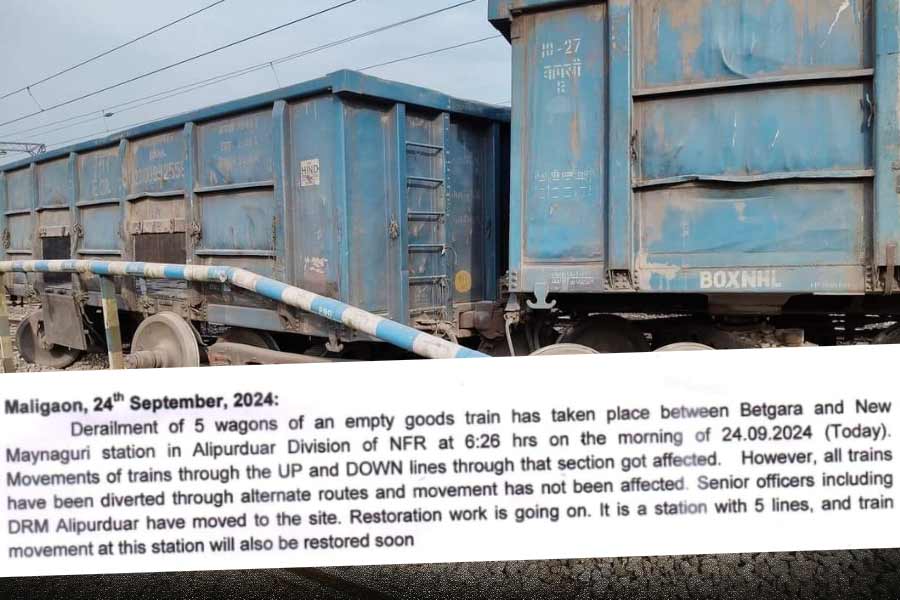 Several express train route diverted due to good train derailed in Maynaguri