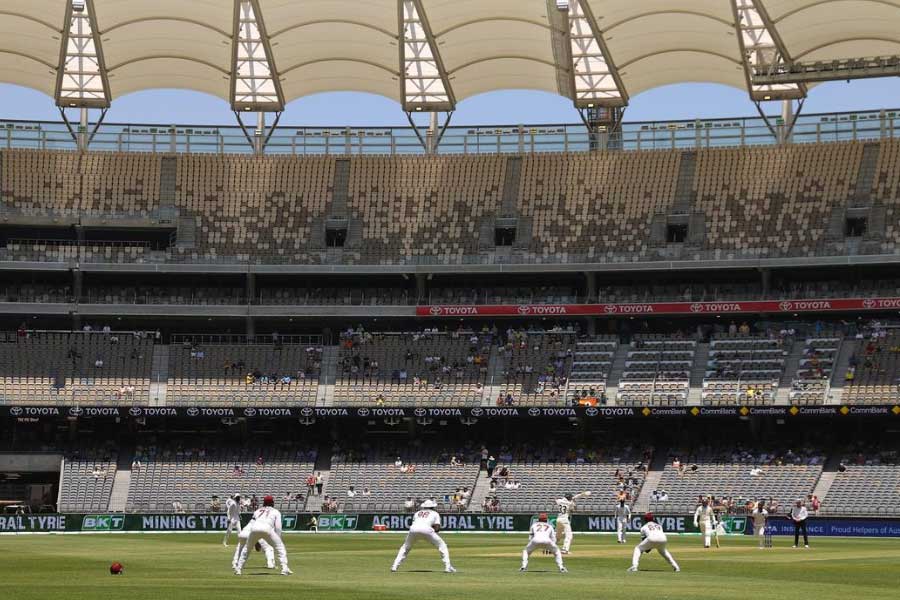 Test match at empty stadium