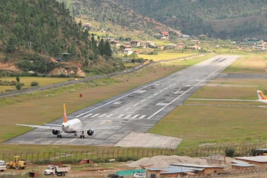 Bhutan Airport landing is very challenging only qualified pilots can handle landing and take-off 