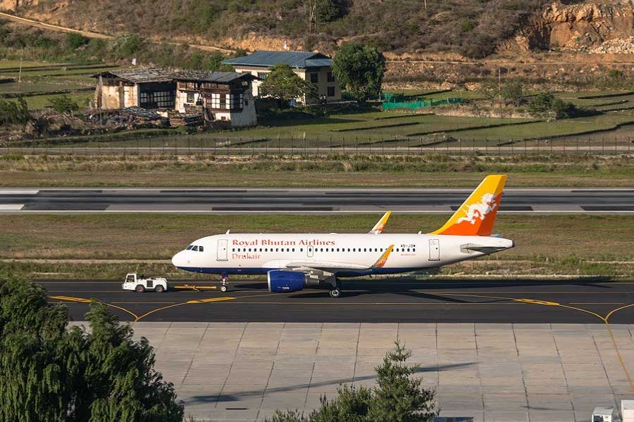 Bhutan Airport landing is very challenging only qualified pilots can handle landing and take-off 