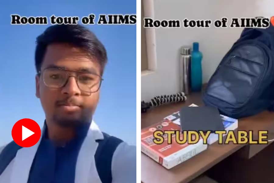 AIIMS Deoghar student shares his Rs 15 hostel room and Rs 4 electricity bill see the video