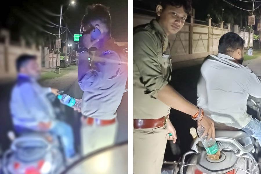 Scooter has run out of petrol, man asked for help from police