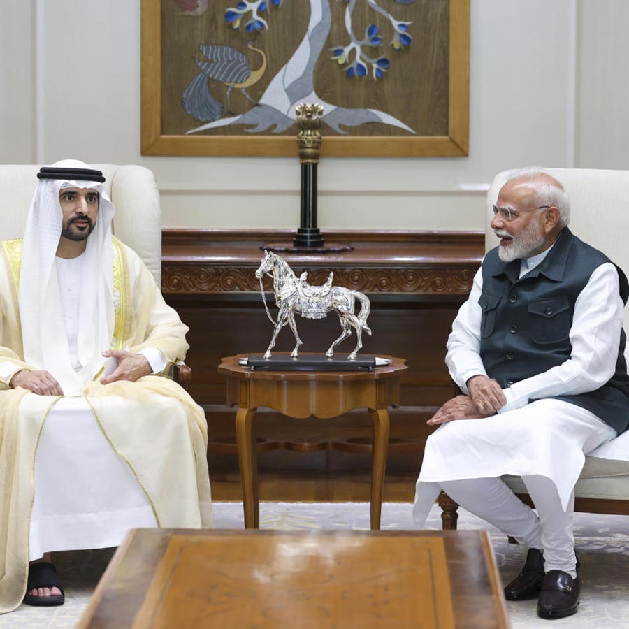 PM Modi met Dubai Crown Prince in New Delhi