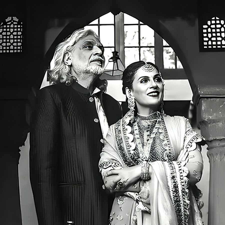 স্ত্রী মীরা আলির সঙ্গে মুজফ্ফর আলি।
