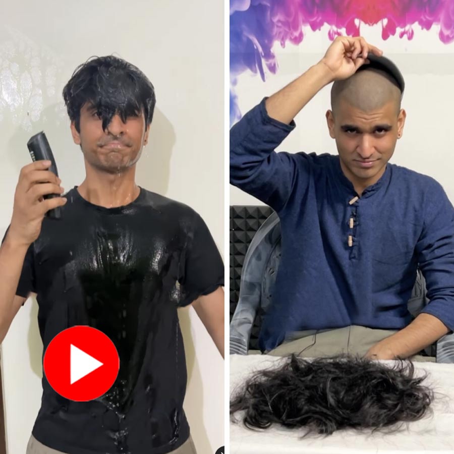 Video of man shaves head and count number of hair goes viral